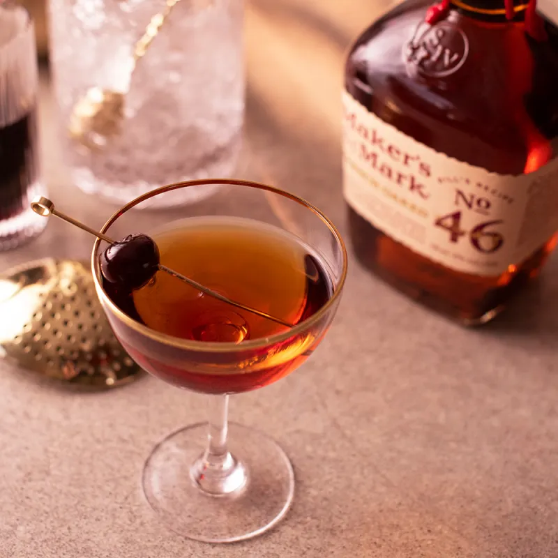 Maker’s Mark bourbon cocktail - 46 Manhattan