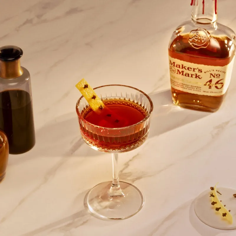  Maker’s Mark bourbon cocktail - Fireside Manhattan