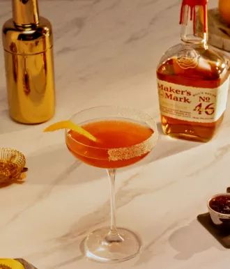 Spiced Cranberry Sidecar cocktail