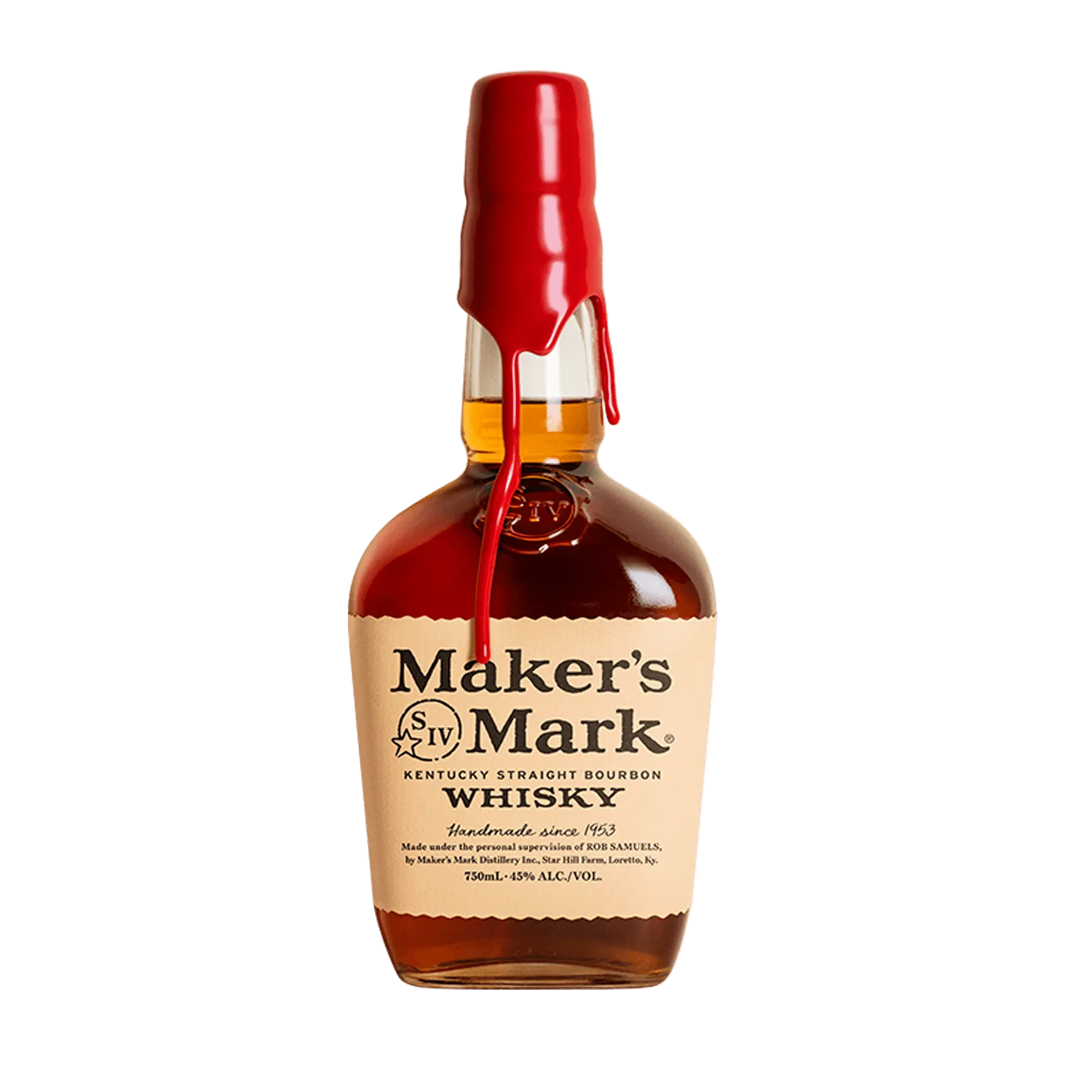 Maker’s Mark classic bourbon bottle