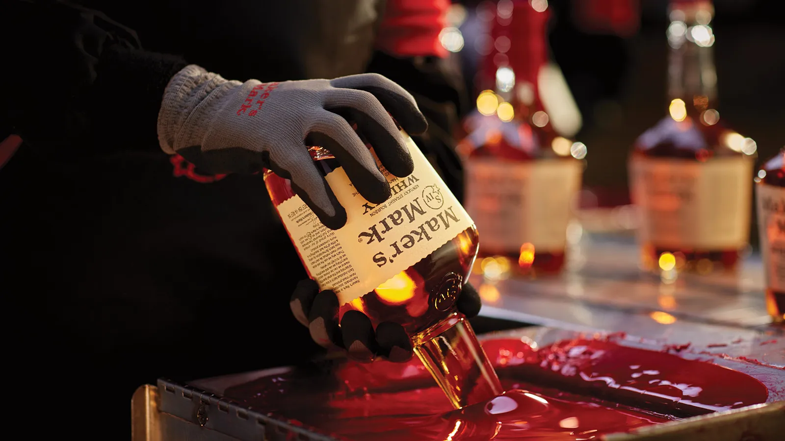 Wax seal for the Maker’s Mark bottles