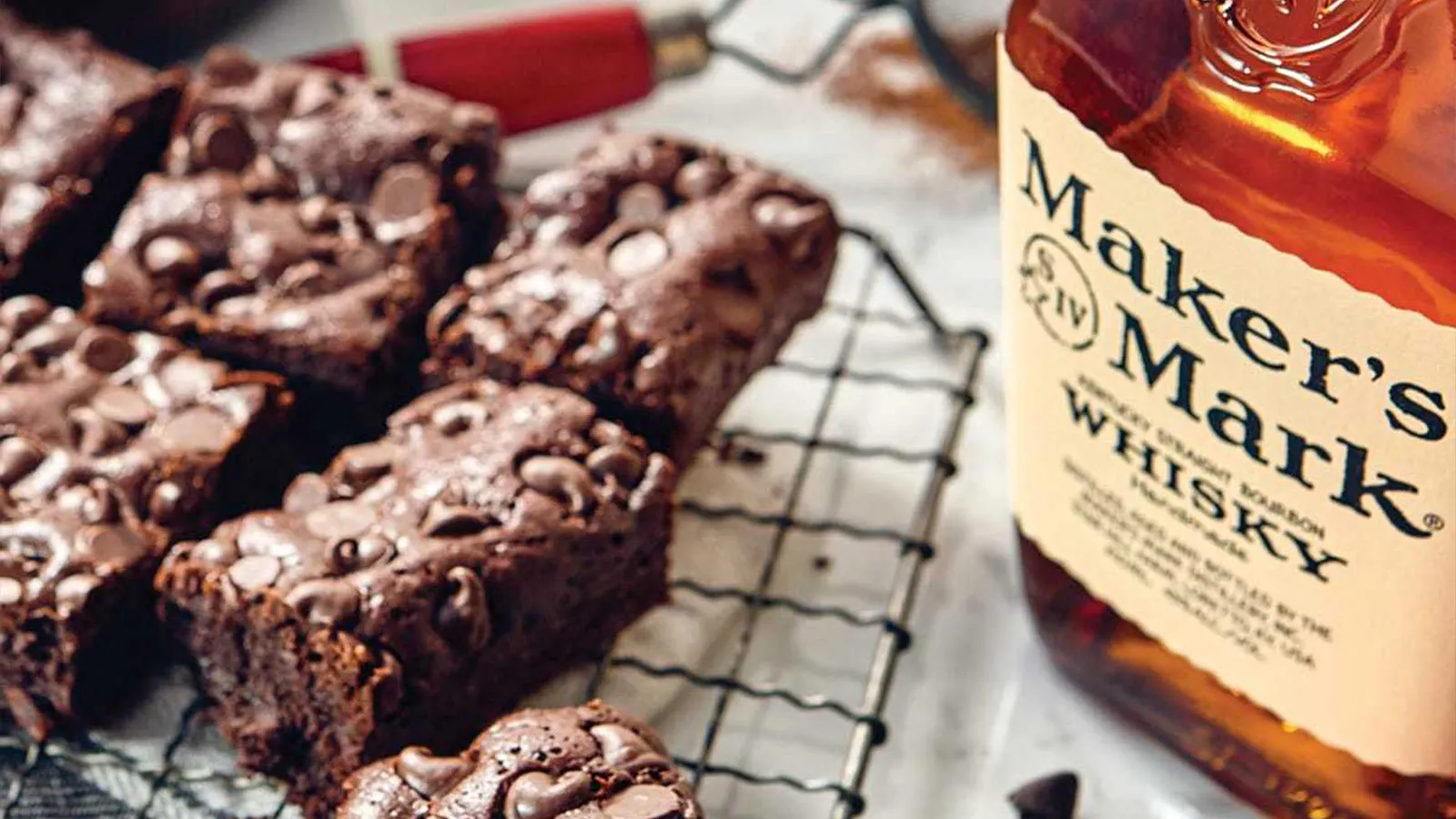 Maker’s Mark bourbon food recipe - Flourless Bourbon Brownies